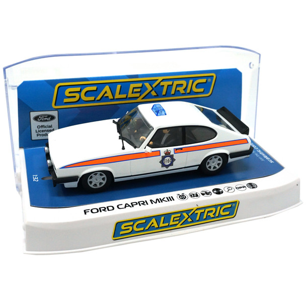 Scalextric C4153 Ford Capri MK3 - Greater Manchester Police 1/32 Slot Car