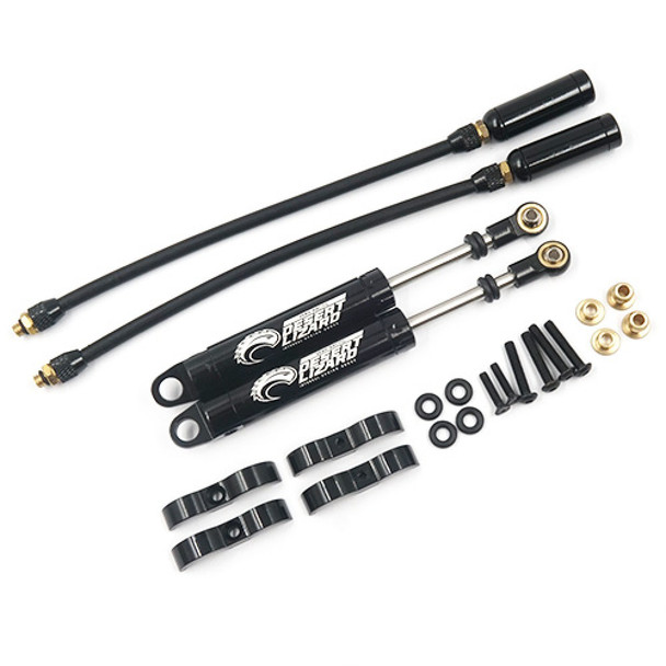 Yeah Racing 110mm Desert Lizard Piggyback Internal Spring Damper Shocks (2) Black