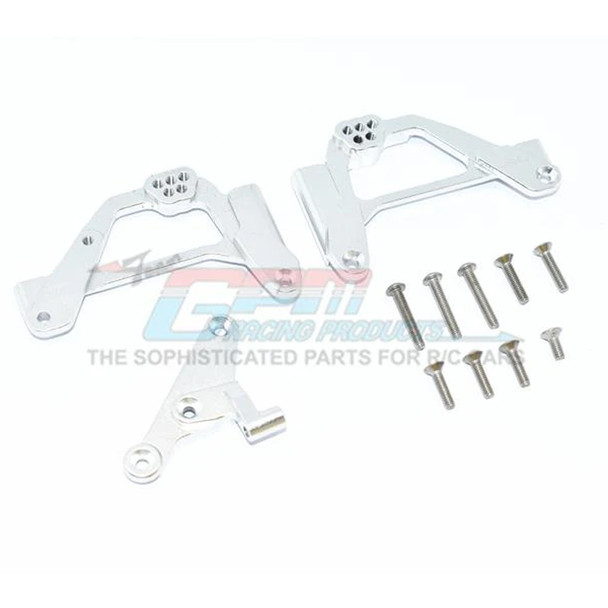 GPM Aluminum Front Shock Mount Silver : Axial SCX10 III Jeep JL Wrangler
