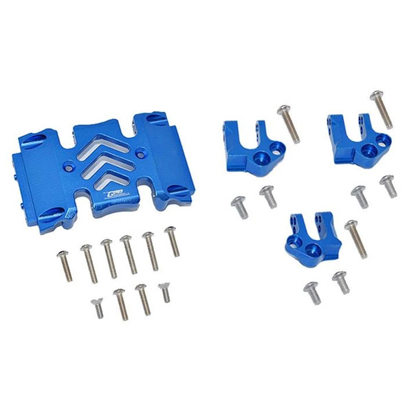 GPM Aluminum Center Gear Box Case & Mount Blue : Axial SCX10 III Wrangler