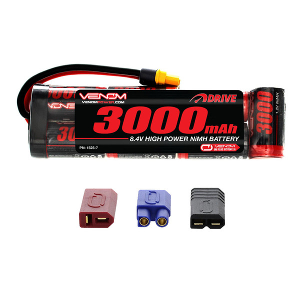 Venom 1525-7 8.4V 3000Mah 7-cell NiMH Battery Flat Pack w/ Universal Plug