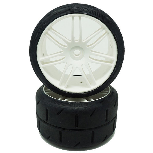 GRP GWH02-XM2 1:5 TC - W02 REVO XM2 Soft Tire w/ White Wheel (2)