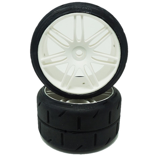 GRP GWH02-XS5 1:5 TC - W02 REVO XS5 Medium Tire w/ White Wheel (2)