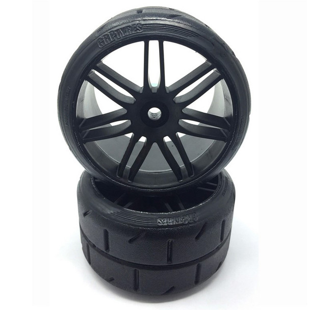 GRP GWX02-XM2 1:5 TC W02 REVO XM2 Soft Tires w/ Black Wheels (2)