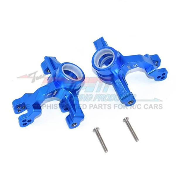 GPM Racing Aluminum Front Knuckle Arms Blue : 1/10 KRATON 4S BLX