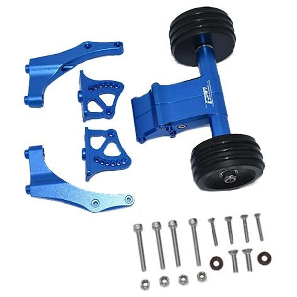 GPM Aluminum Rear Wheelie w/ Wing Mount Blue : 1/5 Kraton / Outcast 8S BLX