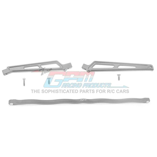 GPM Aluminum Center Brace Bar + Chassis Brace Grey : Arrma Talion 6S BLX