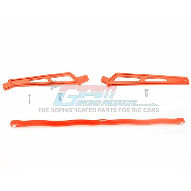 GPM Aluminum Center Brace Bar + Chassis Brace Orange : Arrma Talion 6S BLX