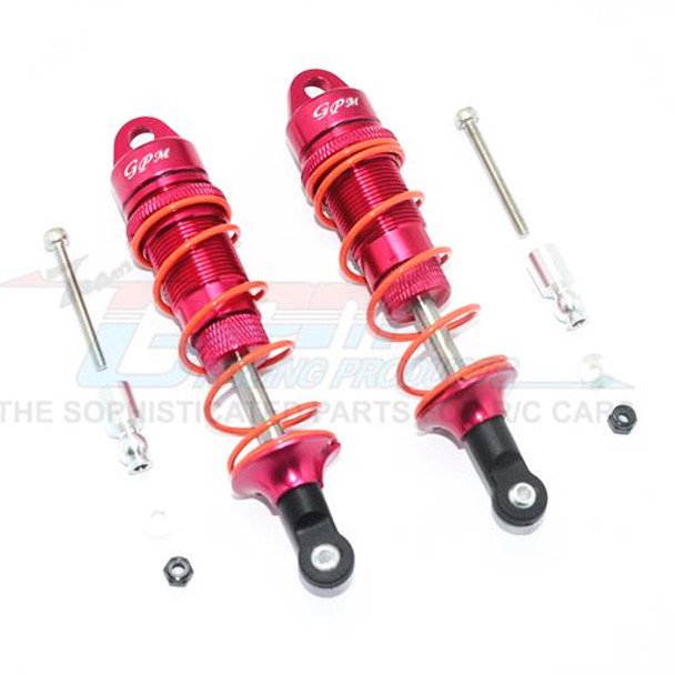 GPM Aluminum Front Adjustable Dampers 100mm Red : 6S BLX Senton & Typhon