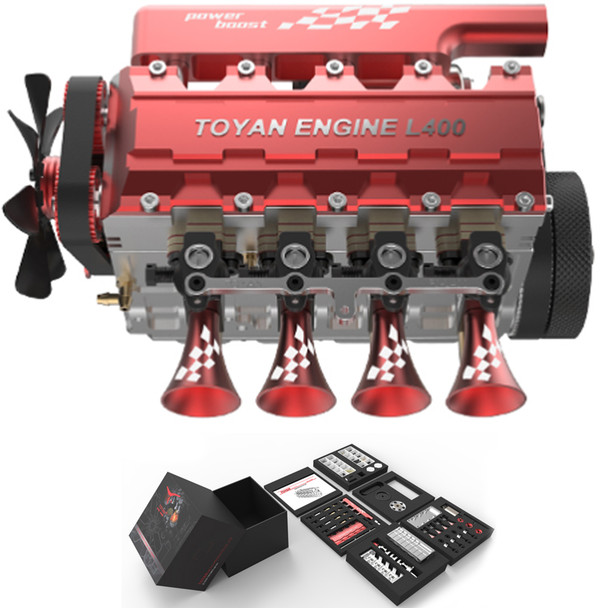 Toyan FS-L400 DIY Four-cylinder Four-stroke Water Cooling Nitro RC Model Engine