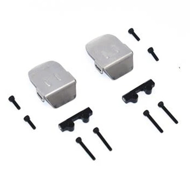 GPM Stainless Steel Front & Rear Gear Box Bottom Protector Mount : SCX24 Deadbolt / Wrangler