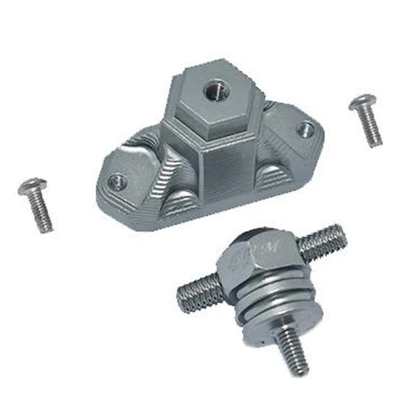 GPM Alum Spare Tire Support Mount+Spare Tire Locking Grey : TRX-4/6 - SCX10 II/III