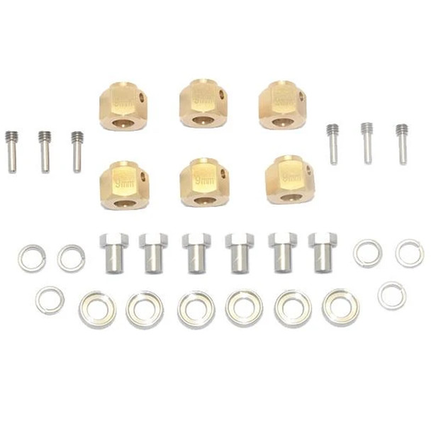 GPM Racing Brass Wheel Hex Adapters 9mm : TRX-6 Mercedes-Benz G63