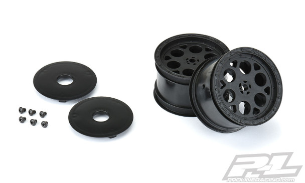 Pro-Line 2783-03 Showtime 2.2" Sprint Car 12mm Hex Rear Black Wheels (2)