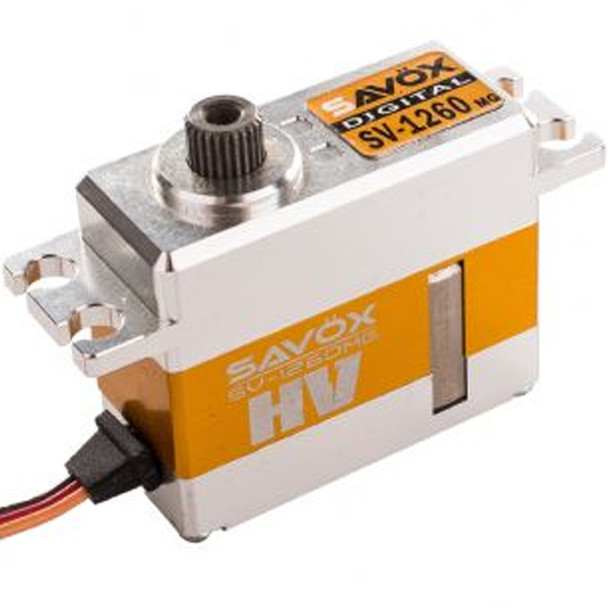 Savox SV-1260MG HIGH VOLTAGE 7.4V / .055 sec / 167 oz. Mini Digital Alum Servo