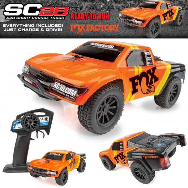 Associated 20157 SC28 FOX Factory 1/28 Off-Road 2WD Short Course Truck  RTR