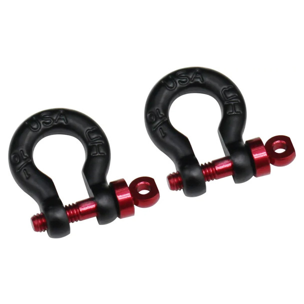 Hot Racing ACC808W01 1/10 Scale Black Tow Shackle D-Rings : Gen8