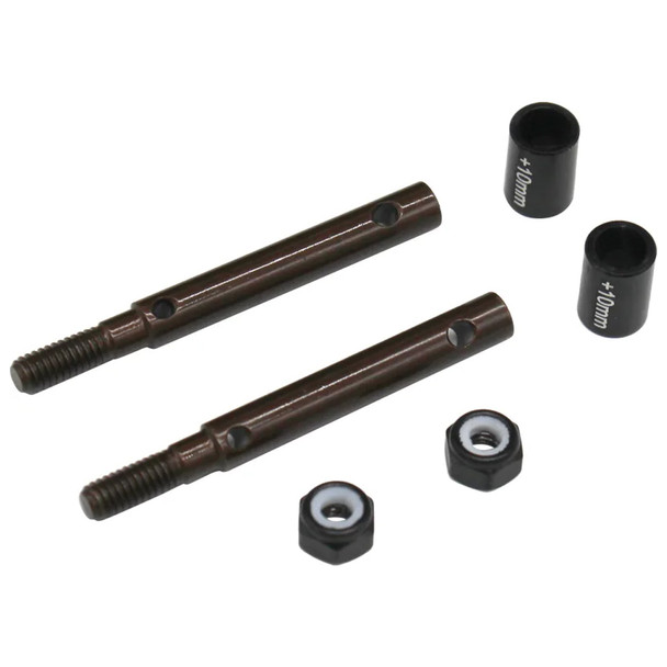 Hot Racing AUTB39W10 +10mm S2 Spring Steel Portal Drive Stub Axles : Axial Capra 1.9 UTB