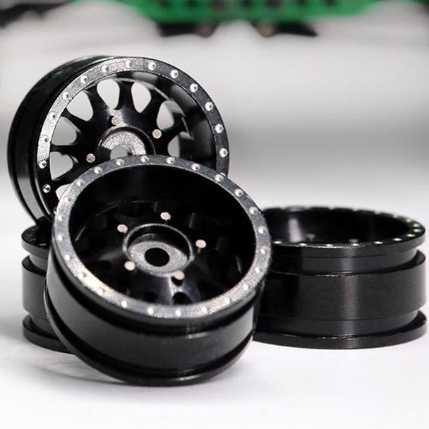 Orlandoo Hunter Model 18mm O.D Metal Hub (4) Black Wheels : Jeep Rubicon