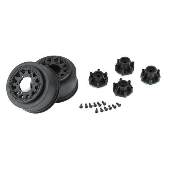 Pro-Line 2785-03 Raid 2.2"/3.0" Black 6x30 SC Wheels F/R (2)