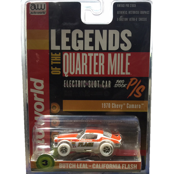 Auto World Xtraction R32 1970 Chevy Camaro Butch Leal California Flash iWheels HO Slot Car