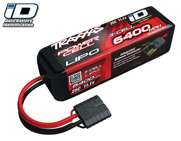 Traxxas 2857X 3S 11.1V 6400 25C LiPo Battery w/ iD