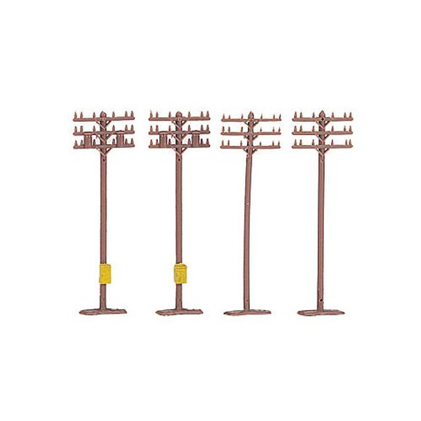 Bachmann Telephone Poles (12) N Train Figures 42506