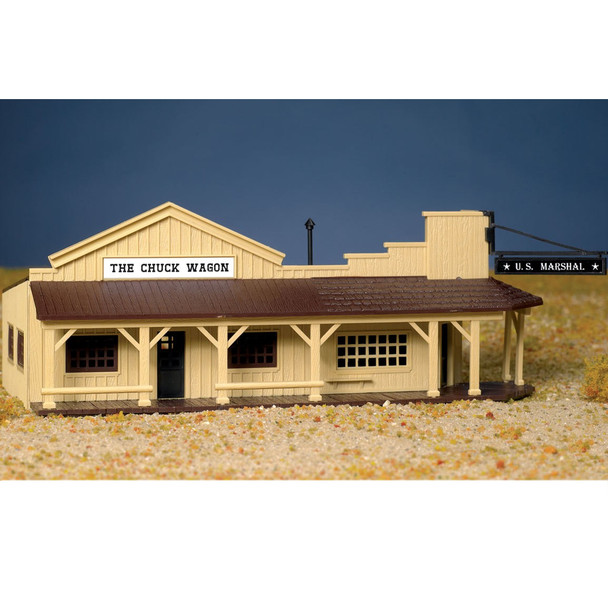 Bachmann 45161 Plasticville Marshall's Office & Restaurant Train Building HO Scale