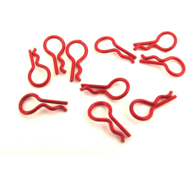 Hot Racing Shinny Red Micro Body Clips (10) : Micro T
