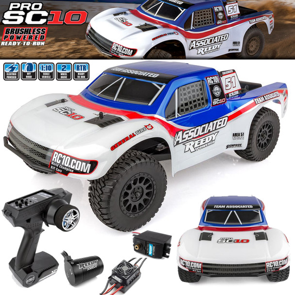 Associated 70016 1/10 ProSC10 AETeam Brushless Off Road 2WD Short Course Truck RTR