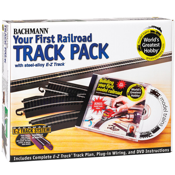 Bachmann 44497 EZ-Track Steel Alloy First Railroad Track Pack HO Scale