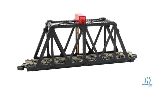 Bachmann 44873 Plasticville Through-Truss Bridge w/ Blinking Light / EZ-Track N Scale
