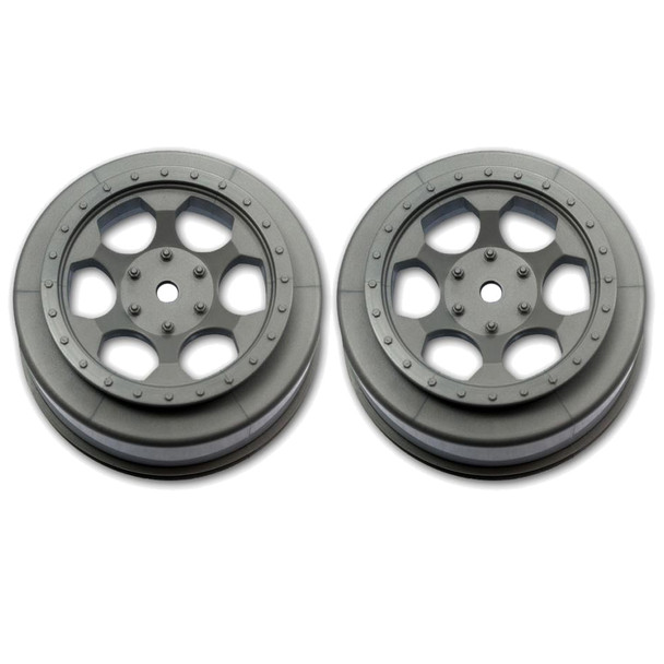 DeRacing 1:10 Trinidad SC Wheels / Rims ASC SC10 4x4/RS Silver (2)