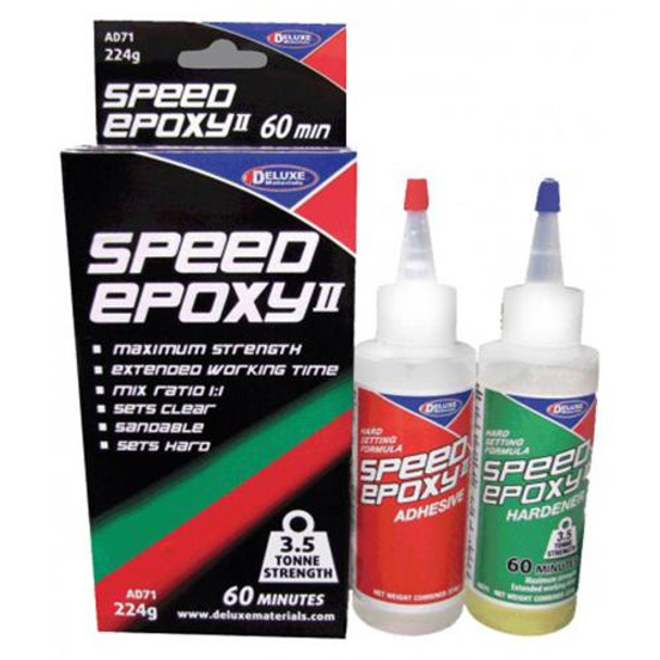 Deluxe Materials AD71 Speed EpoxyII 224g 60 Min 3.5 Tonne Strength