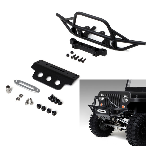 Gmade GM30010 GS01 Front Tube Bumper w/ Black Aluminum Skid Plate GS01 Chassis