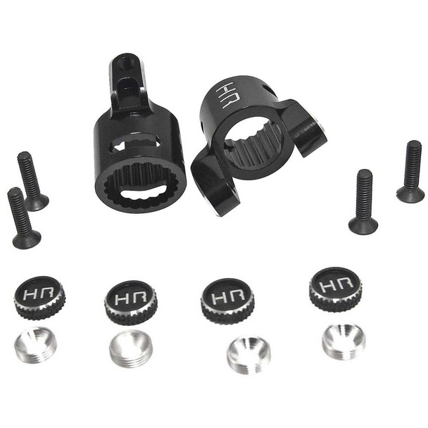 Hot Racing AXR1901 Black Aluminum C-Hubs Axial XR10 / Wraith / Ridgecrest