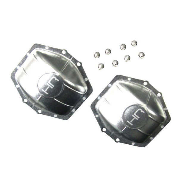 Hot Racing WRA12C08 Aluminum AR60 Axle Diff Covers Silver Yeti / Wraith / AX10