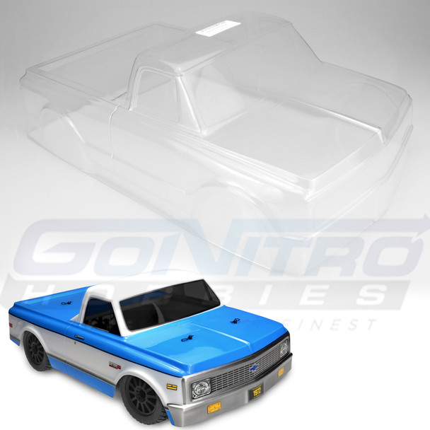 JConcepts 1/10 1972 Chevy C10 Slash 4x4/Scalpel Spd Run Pickup Truck Clear Body