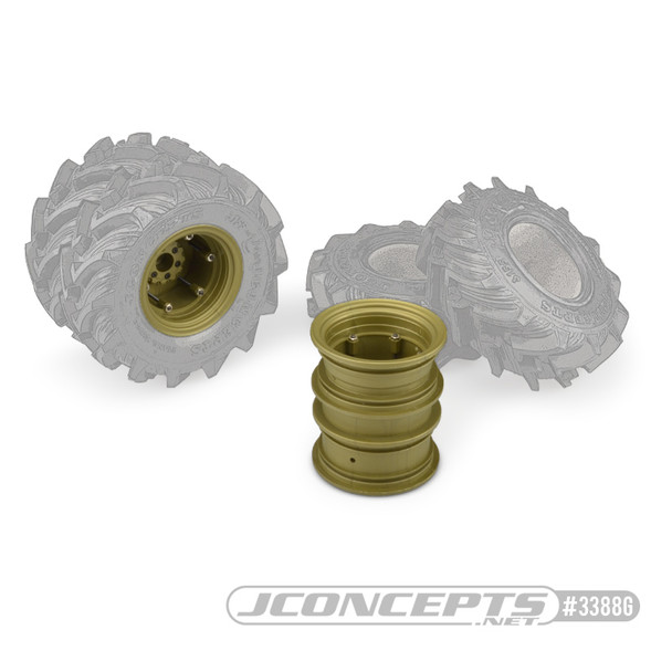 JConcepts Krimson Dually 2.6 Wheels w/Adaptors (2) Gold : Stampede 4X4