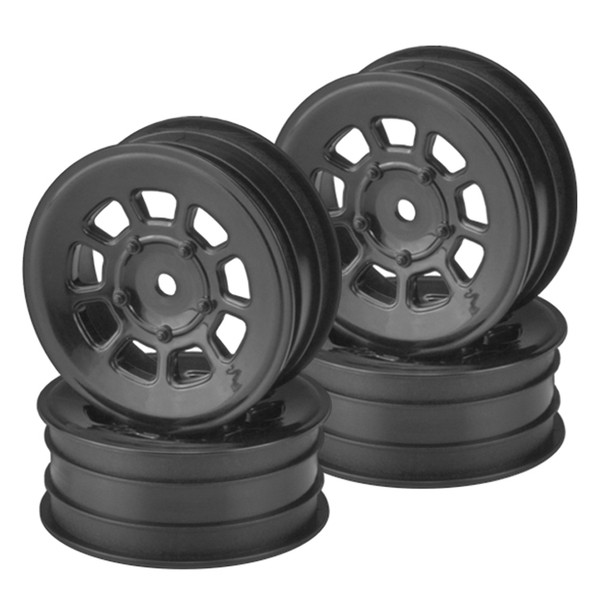 J Concepts 3397B 9 Shot 2.2'' Front Wheel Black (4) : B6.1 /YZ2 / XB2 / RB7