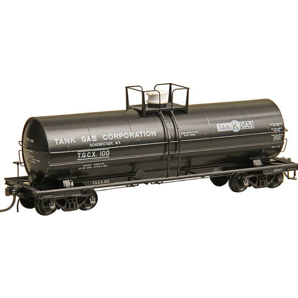 Kadee #9017 Tank Gas Corp. ACF 11,000 Gallon Tank Car Black TGCX #100 : HO Scale