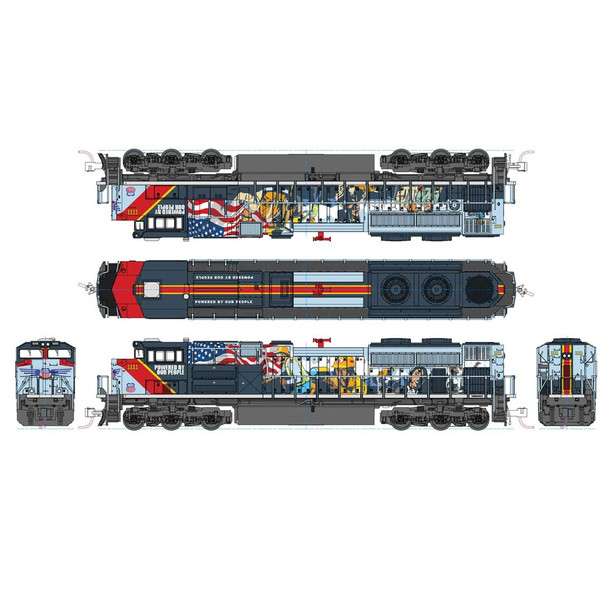 Kato 1768412 EMD SD70ACe - Standard DC Union Pacific #1111 Train N Scale