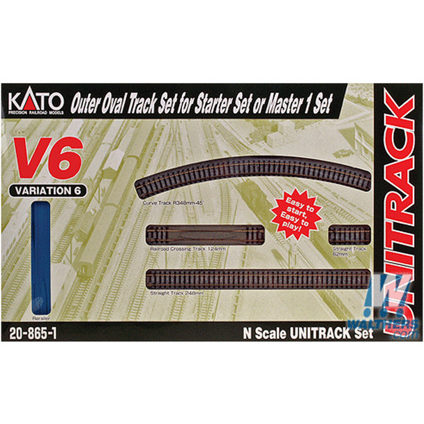 Kato 20865-1 Unitrack Outer Oval Track Set Variation 6 : Starter Set or Master Set N Scale