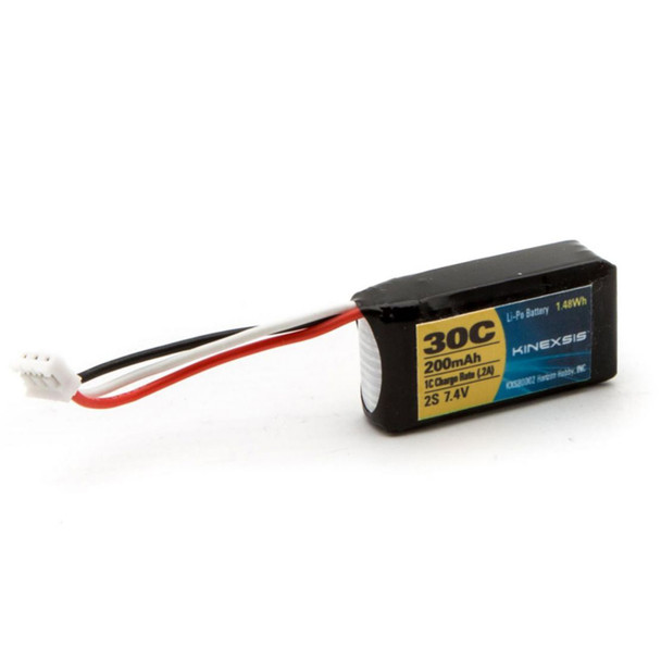 Kinexsis 2S 200mAh 7.4V 30C LiPo Battery w/ UMX Connector KXSB0002