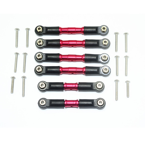 GPM Racing Stainless Steel Adjustable Tie Rods Red : Granite 4X4 Mega MT