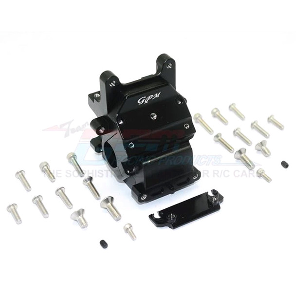 GPM Racing Alum Front/Rear Gear Box Black : Kraton / Senton / Typhon / Talion