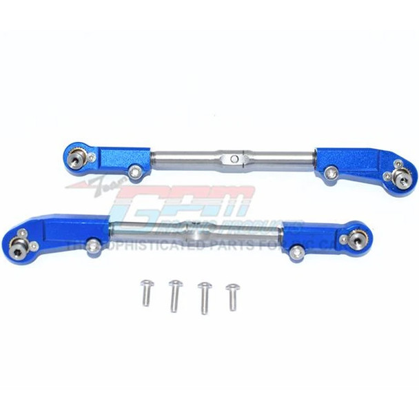 GPM Alum + Stainless Steel Adjustable Front Steering Tie Rod Blue : Kraton / Notorious / Talion