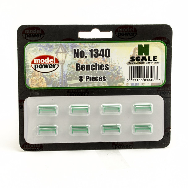 Model Power 1340 Benches (8 Pcs) : N Scale