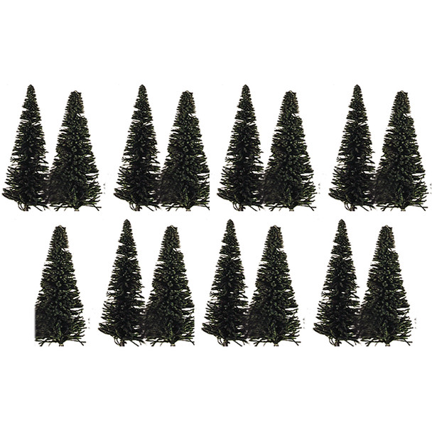 Model Power 1425 Assorted Trees Evergreens 6" Pkg (15) HO Scale