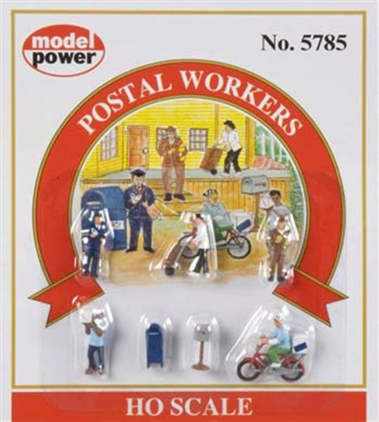 Model Power Postal Workers HO Train Figures 5785